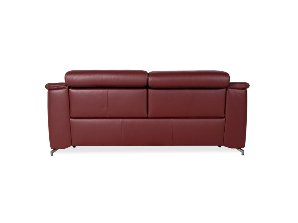Himolla Dreisitzer Leder Sofa Rot Weinrot manuelle Funktion Couch – Bild 12