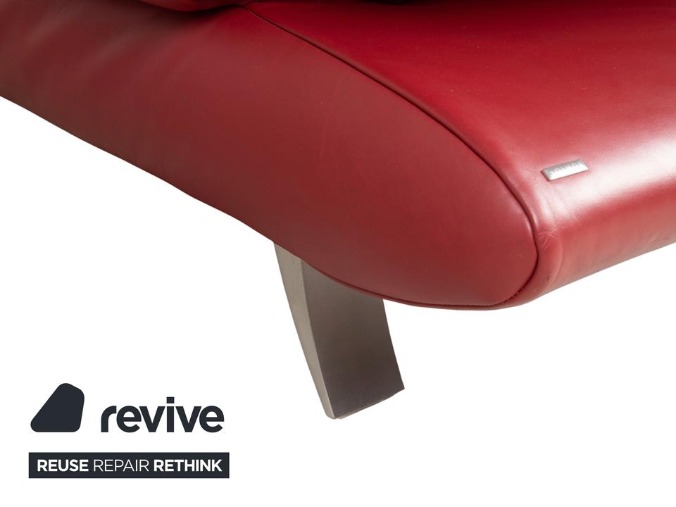 Koinor Rossini Leder Dreisitzer Rot Rubin Sofa Couch – Bild 8