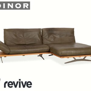 Koinor Marylin Leder Ecksofa Oliv Grün Sofa Couch manuelle
