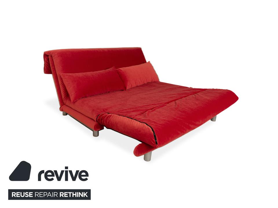 Ligne Roset Multy Stoff Dreisitzer Rot Schlaffunktion Neubezug ✨ – Bild 3