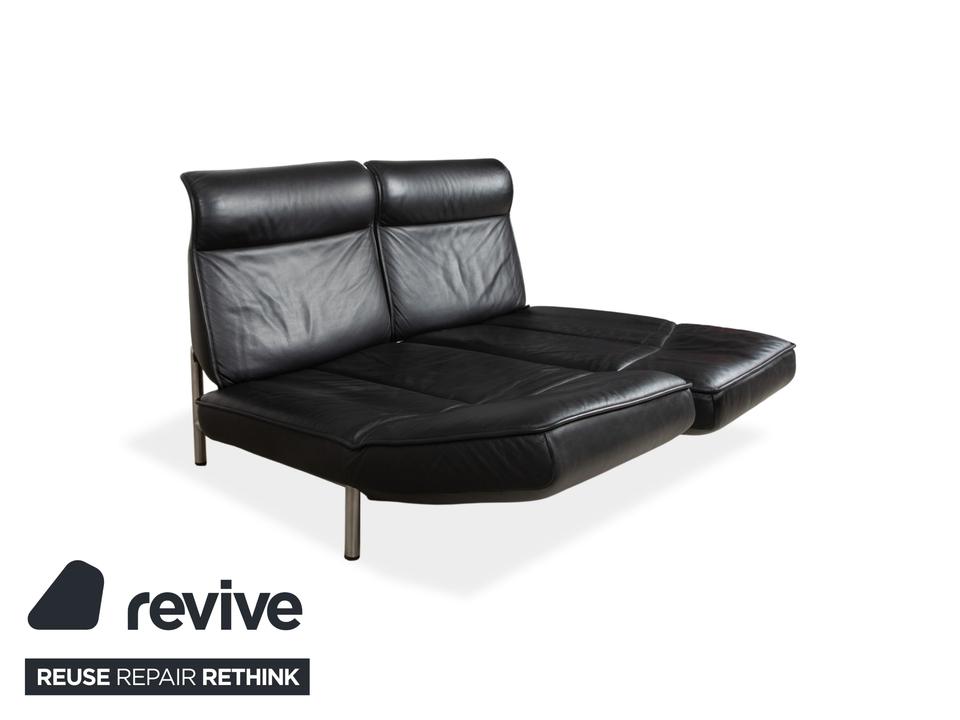 de Sede DS 450 Leder Zweisitzer Schwarz manuelle Funktion Sofa – Bild 3