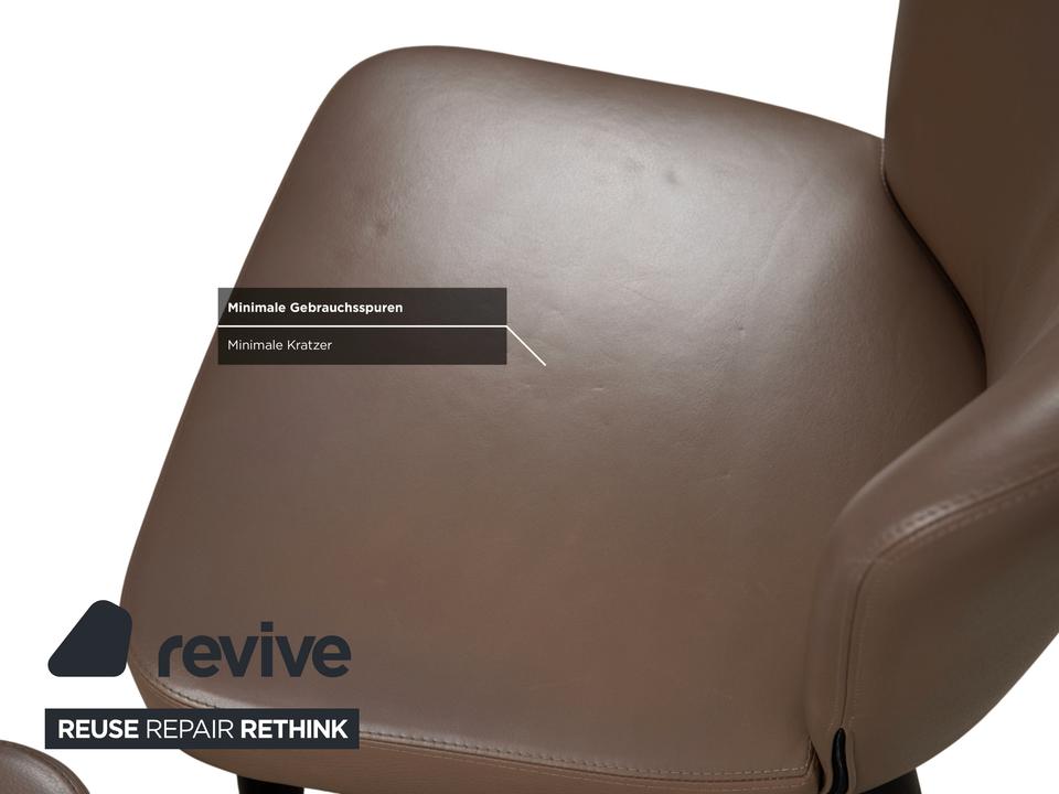 Minotti Aston Leder Stuhl Braun Kaffee Esszimmer – Bild 6