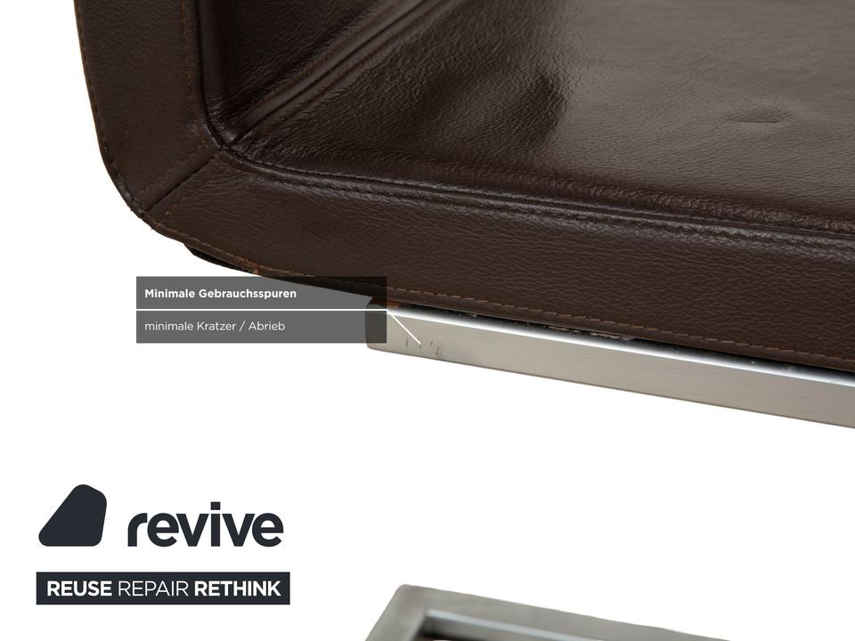 6er Garnitur Wöstmann Leder Stuhl Dunkelbraun – Bild 8