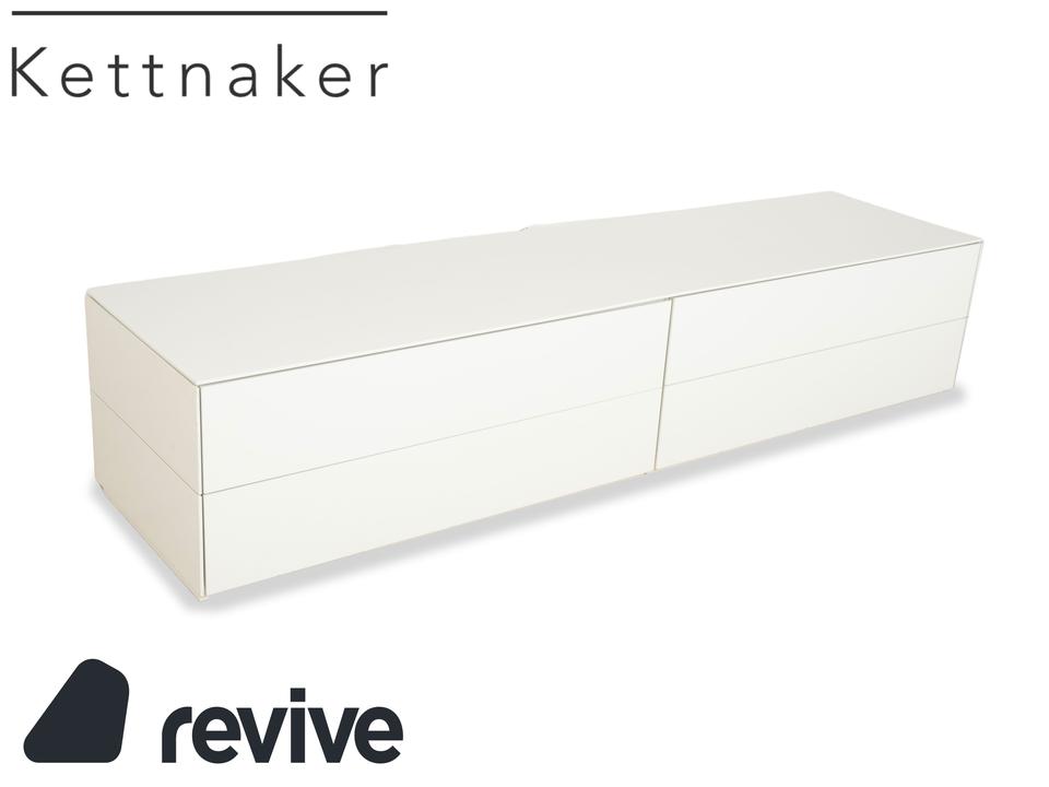 Kettnaker Holz Sideboard Creme Weiß Barfach Schubladen