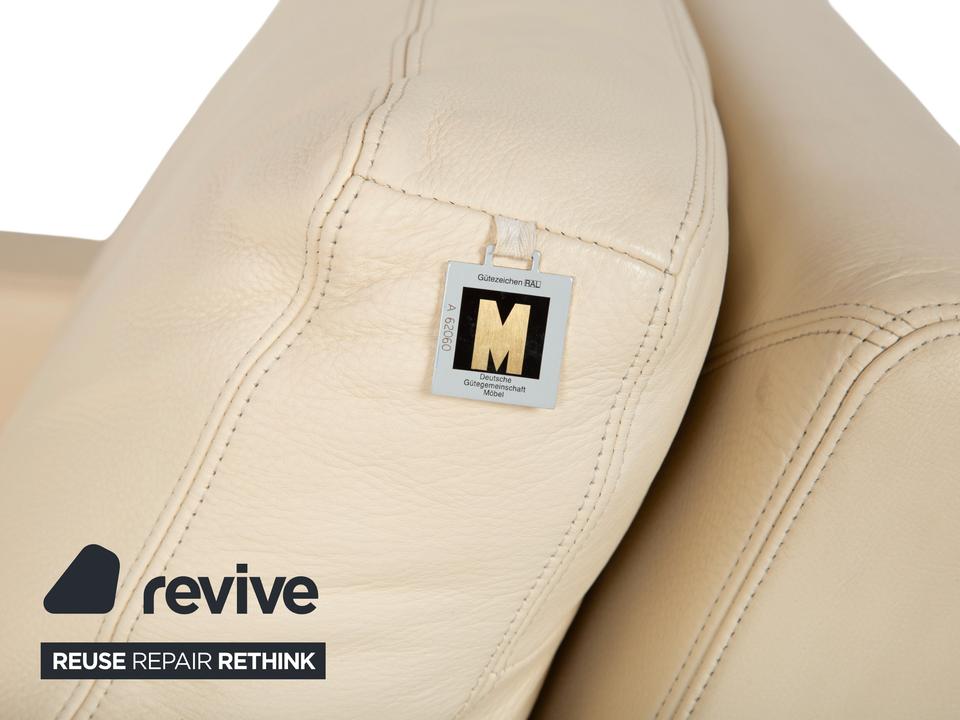 Musterring Leder Sessel Creme Beige Off-White – Bild 15