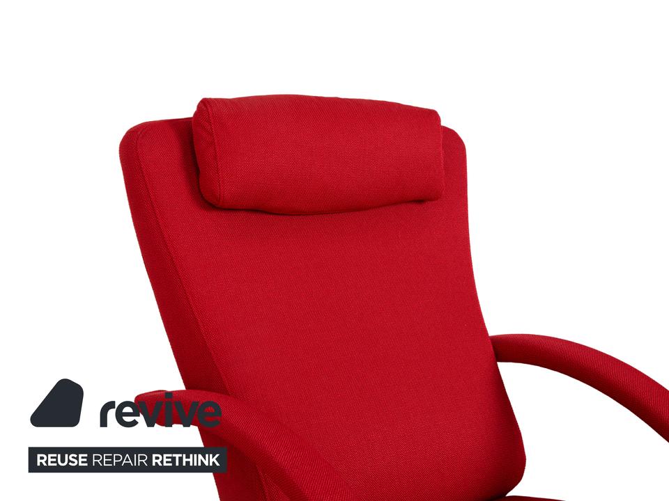 Rolf Benz 3100 Sessel Stoff Rot Silber manuelle Funktion ✨ – Bild 6