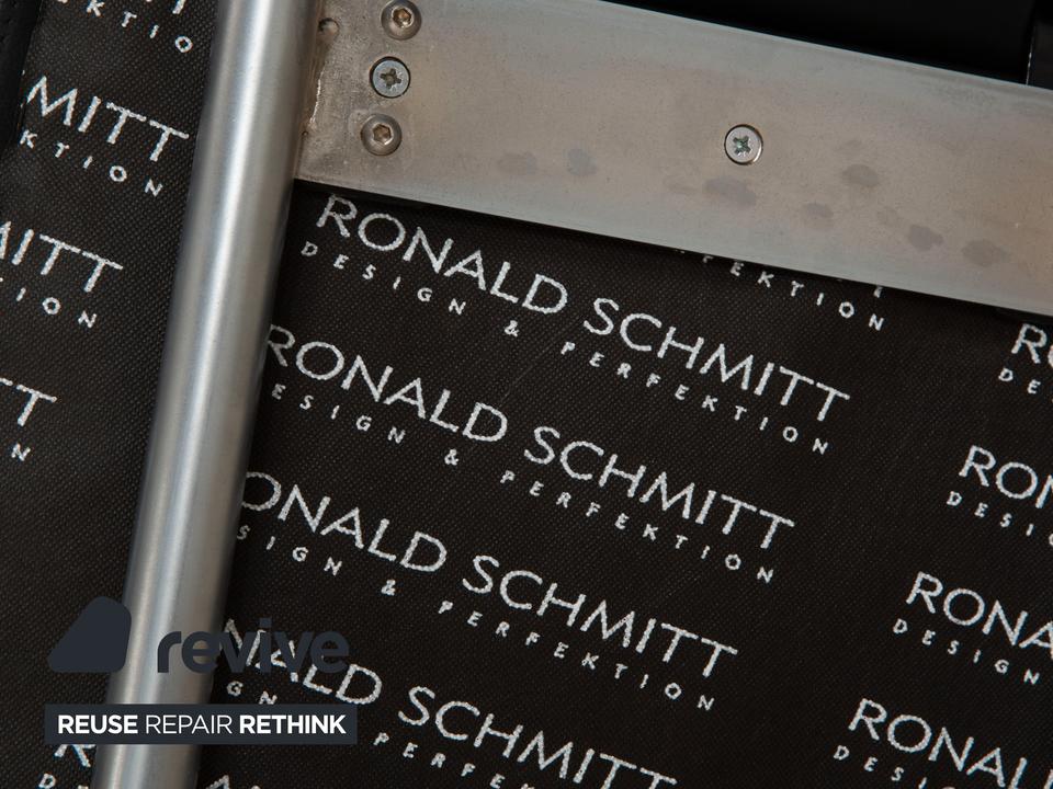 6er Garnitur Ronald Schmitt Leder Stuhl Schwarz Chrom Esszimmer – Bild 7