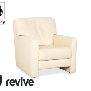 Musterring Leder Sessel Creme Beige Off-White