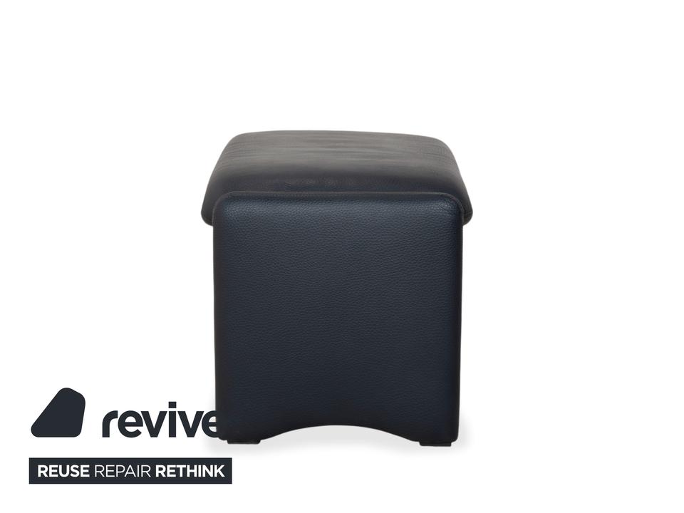 Erpo City Leder Hocker Blau Dunkelblau Marine – Bild 9