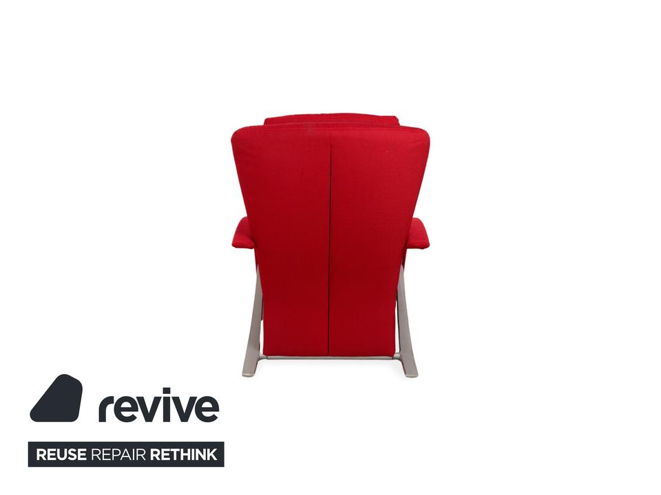 Rolf Benz 3100 Sessel Stoff Rot Silber manuelle Funktion ✨ – Bild 11