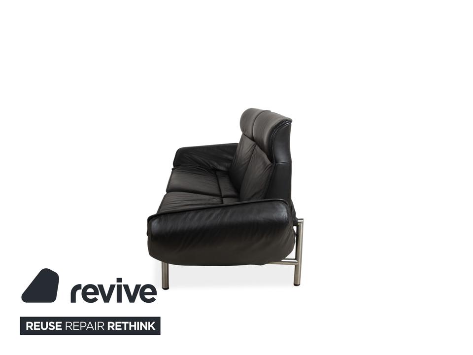de Sede DS 450 Leder Zweisitzer Schwarz manuelle Funktion Sofa – Bild 11