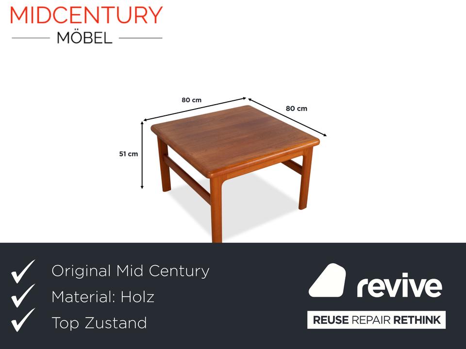 Mid Century Holz Couchtisch Braun Vintage Teak – Bild 2