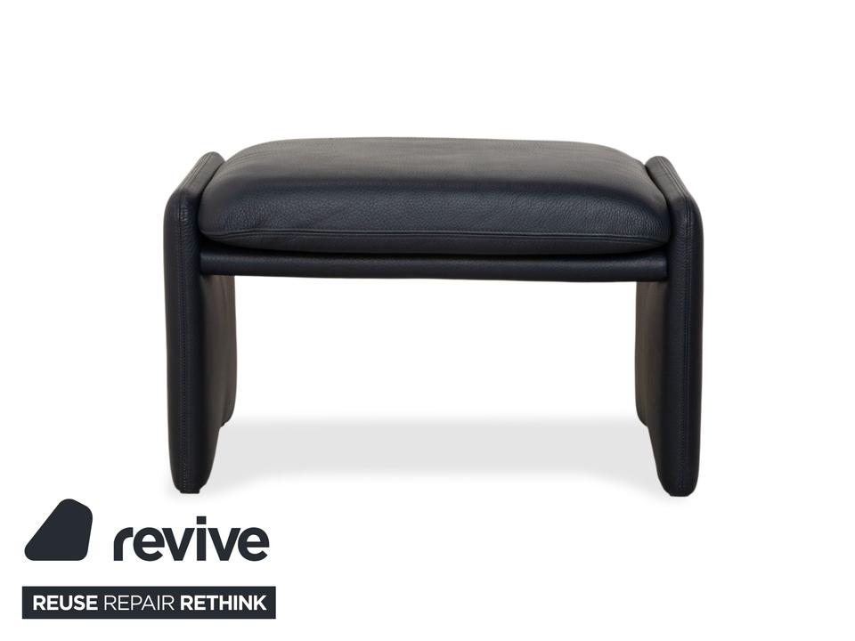 Erpo City Leder Hocker Blau Dunkelblau Marine – Bild 6