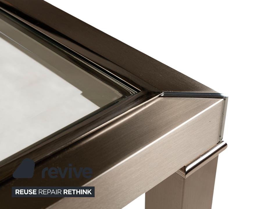 Sovet Italia Nice Glas Couchtisch Silber Satztische – Bild 6