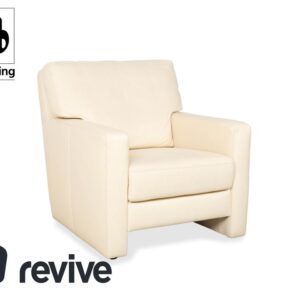 Musterring Leder Sessel Creme Beige Off-White