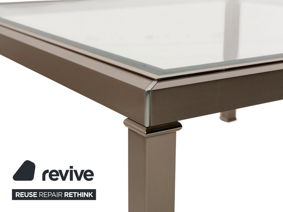 Sovet Italia Nice Glas Couchtisch Silber Satztische – Bild 5