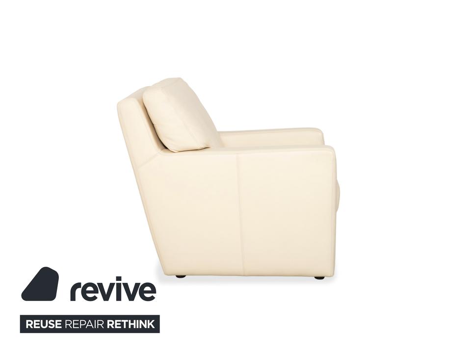 Musterring Leder Sessel Creme Beige Off-White – Bild 19