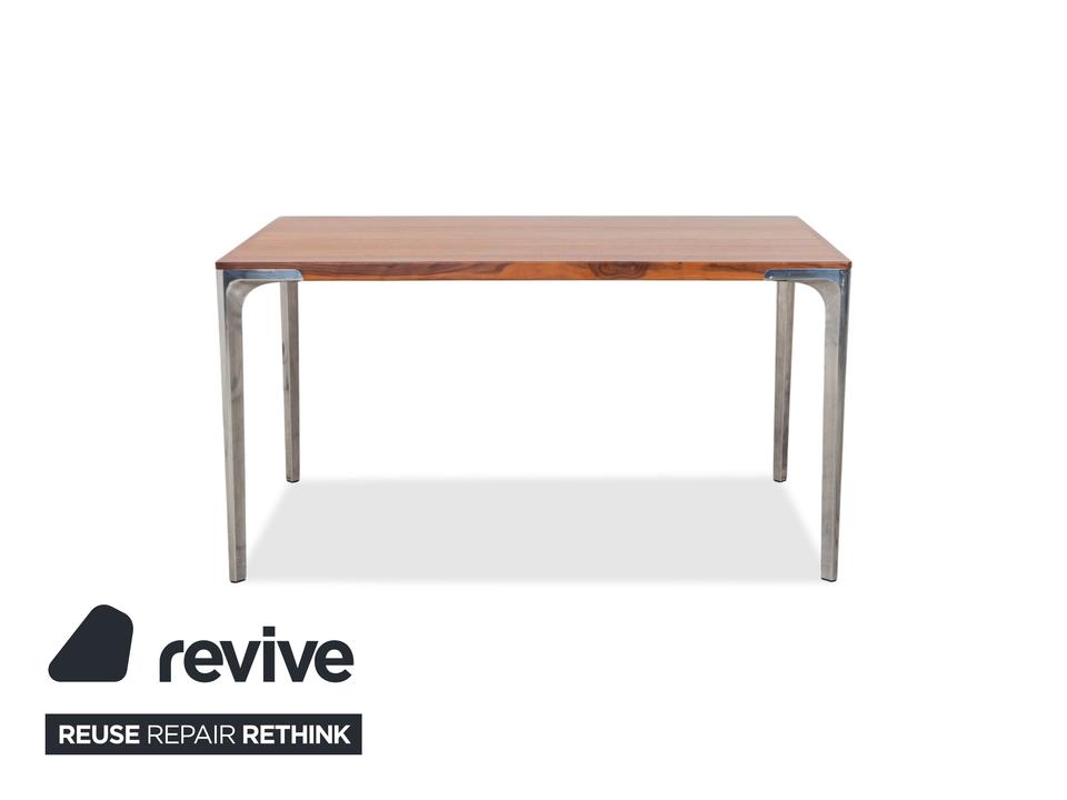 Hülsta T70 Holz Esstisch Braun Chrom Beine 140 x 80 cm – Bild 9