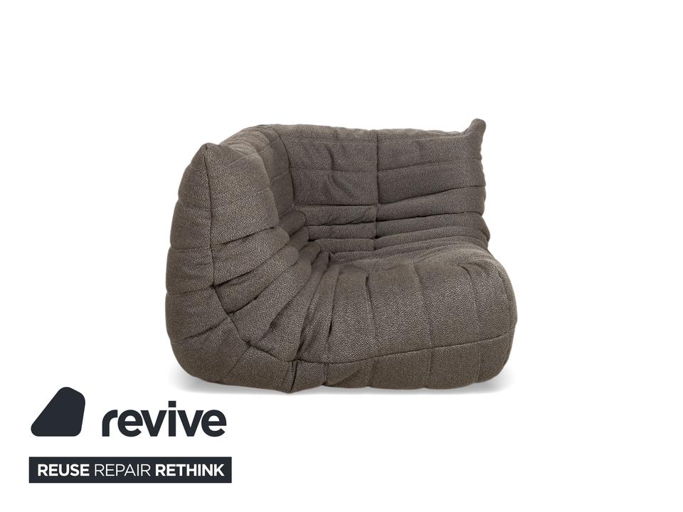 Ligne Roset Togo Stoff Sessel Grau Braun Eckteil Neubezug ✨ – Bild 7