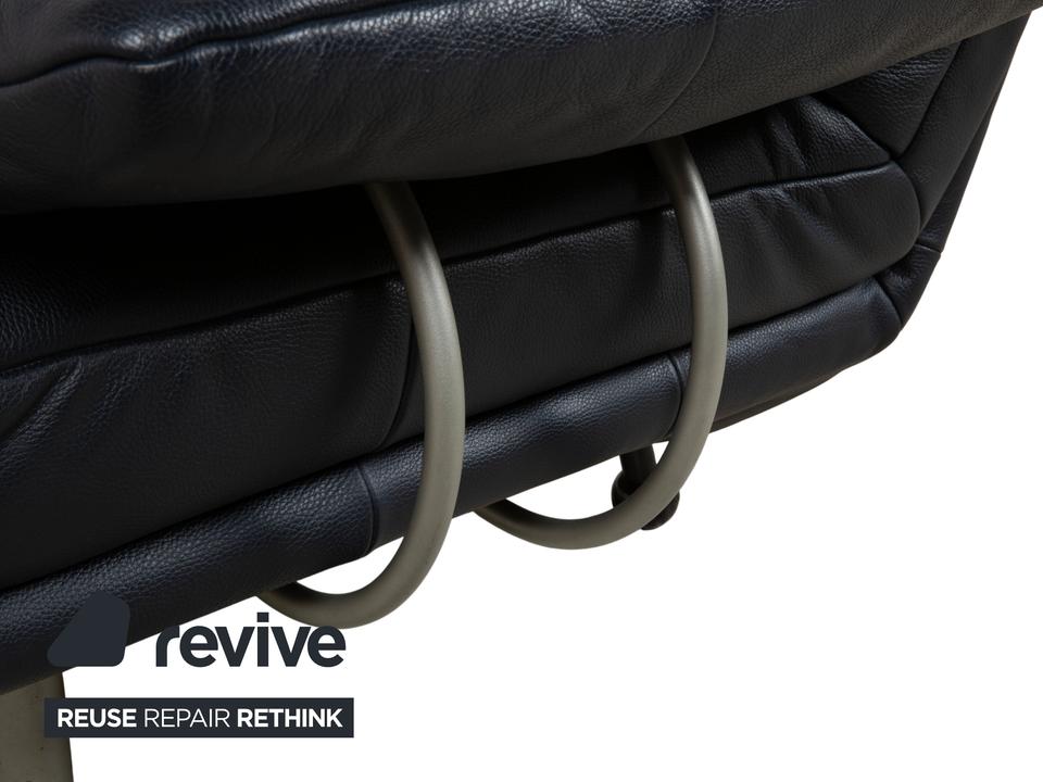 Rolf Benz BMP 418 Leder Zweisitzer Blau Dunkelblau Sofa Couch – Bild 7