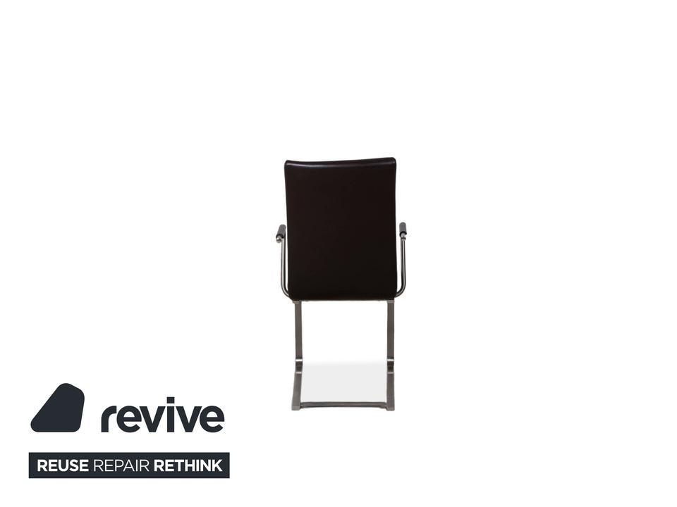 4er Garnitur Venjakob Leder Stuhl Braun – Bild 16