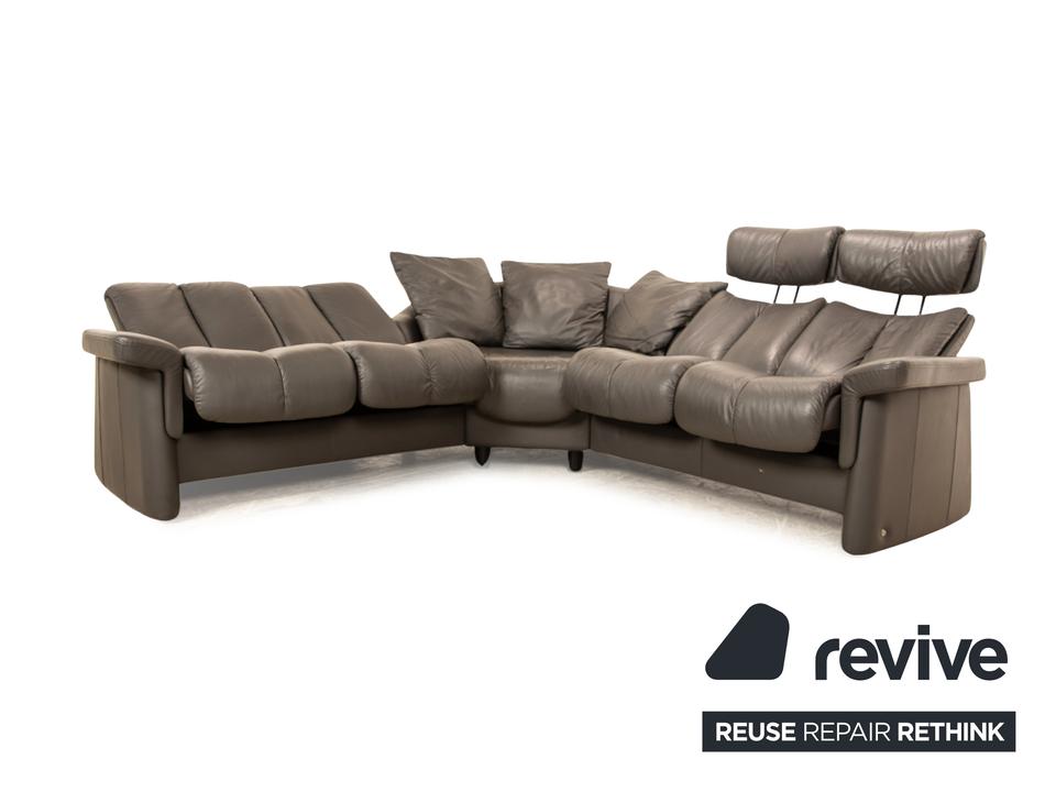 Stressless Legend Leder Ecksofa Schwarz manuelle Funktion Sofa – Bild 4