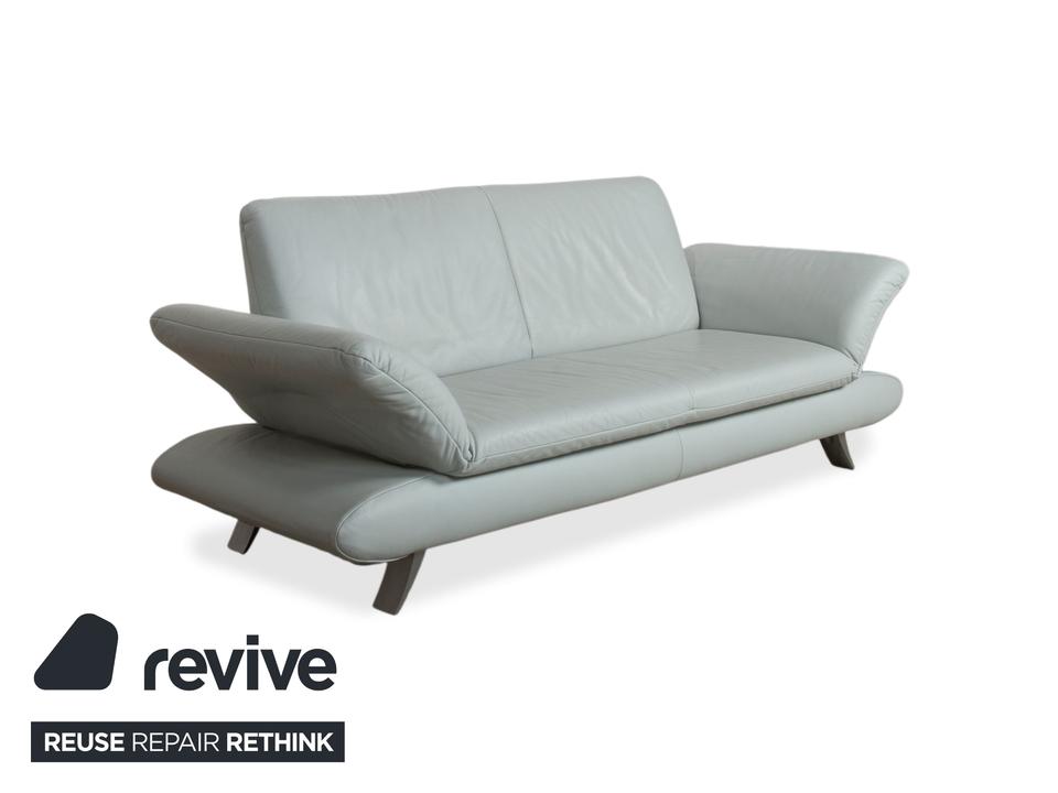 Koinor Rossini Leder Zweisitzer Blau Eisblau manuelle Funktion – Bild 5
