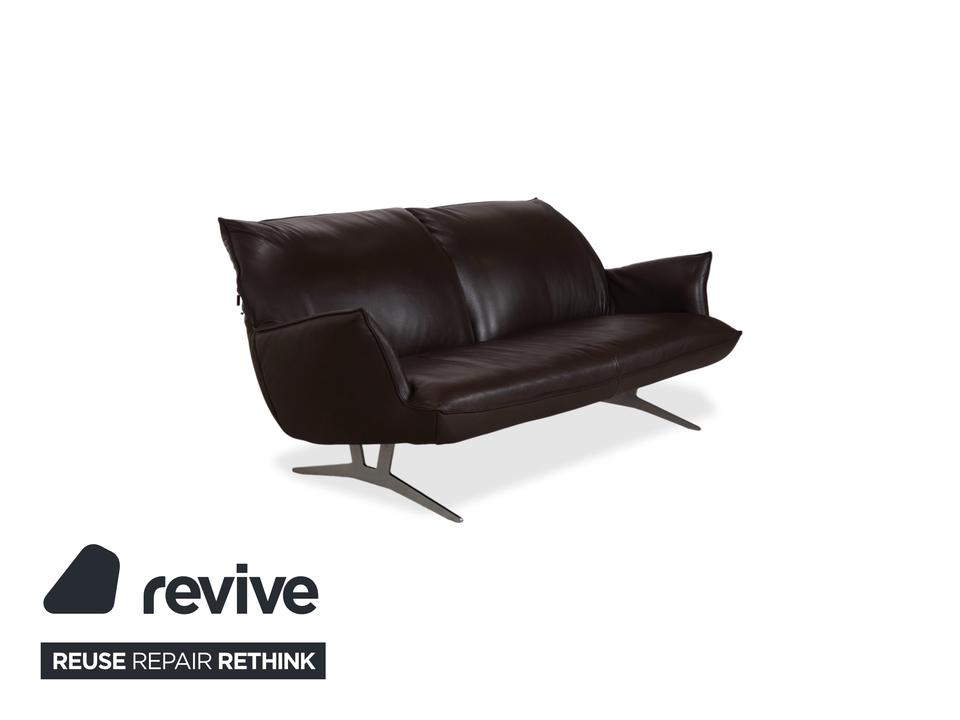Koinor Fenja Zweisitzer Leder Sofa Braun Couch manuelle Funktion – Bild 4