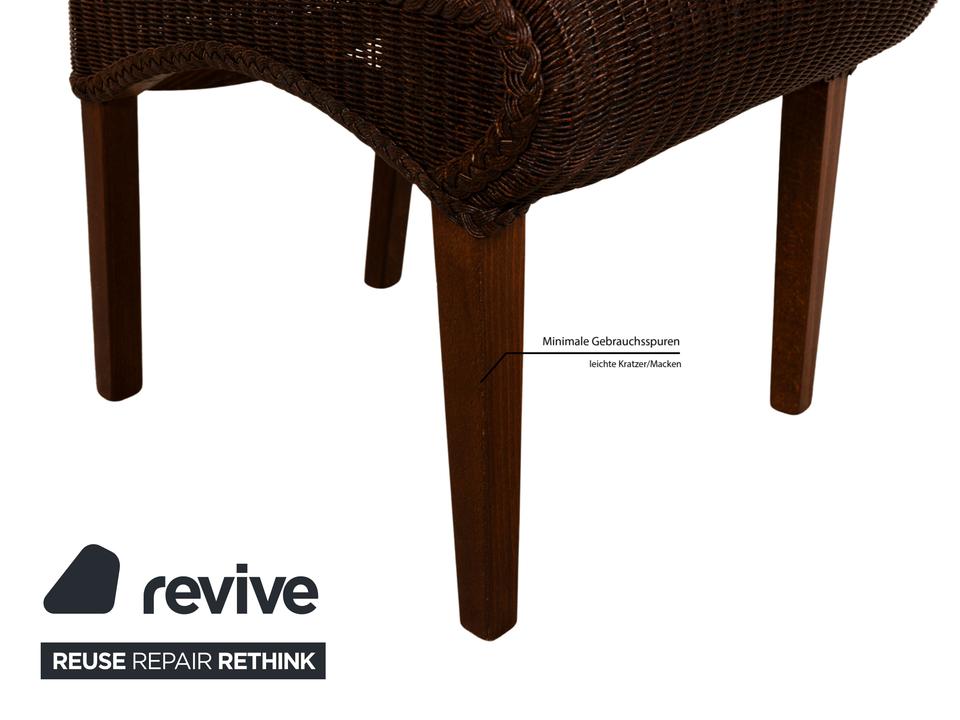 5er Garnitur Lloyd Loom Holz Stuhl Braun Esszimmer – Bild 9
