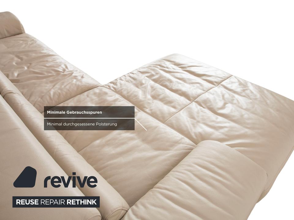 Willi Schillig Piedroo Leder Ecksofa Beige elektrische Funktion – Bild 11