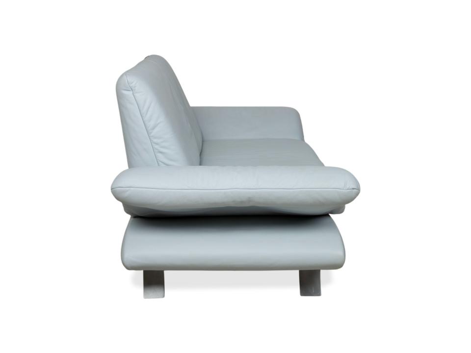 Koinor Rossini Leder Zweisitzer Blau Grau manuelle Funktion Sofa – Bild 16