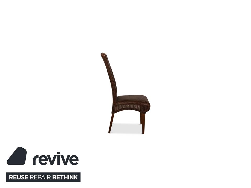 5er Garnitur Lloyd Loom Holz Stuhl Braun Esszimmer – Bild 14