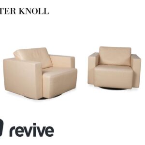 Walter Knoll Nelson Leder Sessel Creme Beige