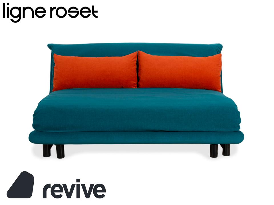 Ligne Roset Multy Stoff Dreisitzer Blau Pertol Orange manuelle