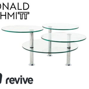 Ronald Schmitt K 180 Glas Chrom Couchtisch Glastisch Silber