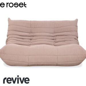 Ligne Roset Togo Stoff Zweisitzer Neubezug Beige Sand Sofa Couch