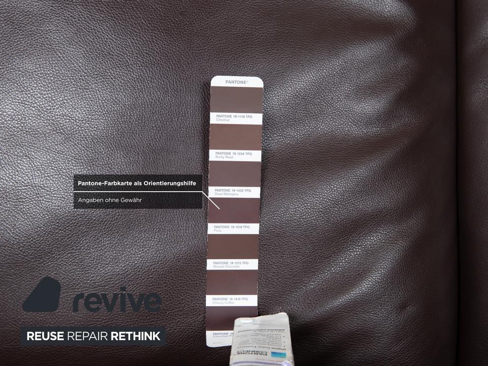 Koinor Fenja Zweisitzer Leder Sofa Braun Couch manuelle Funktion – Bild 10