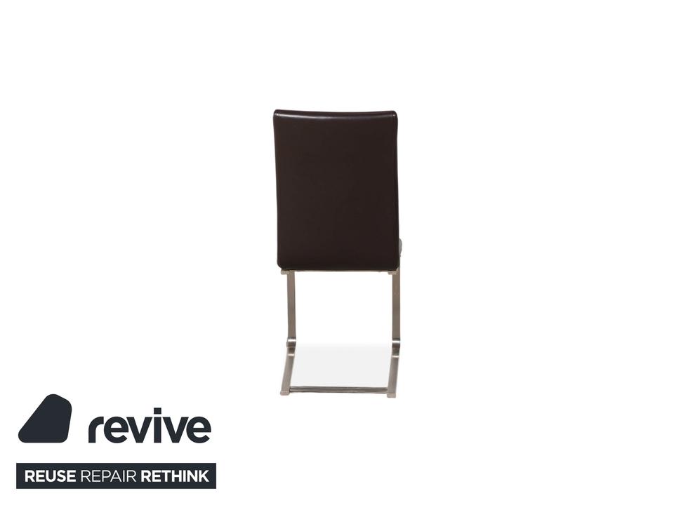 4er Garnitur Venjakob Leder Stuhl Braun – Bild 12