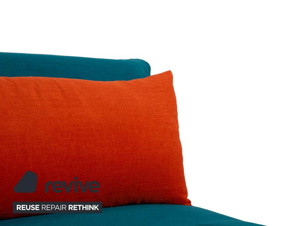Ligne Roset Multy Stoff Dreisitzer Blau Pertol Orange manuelle – Bild 9