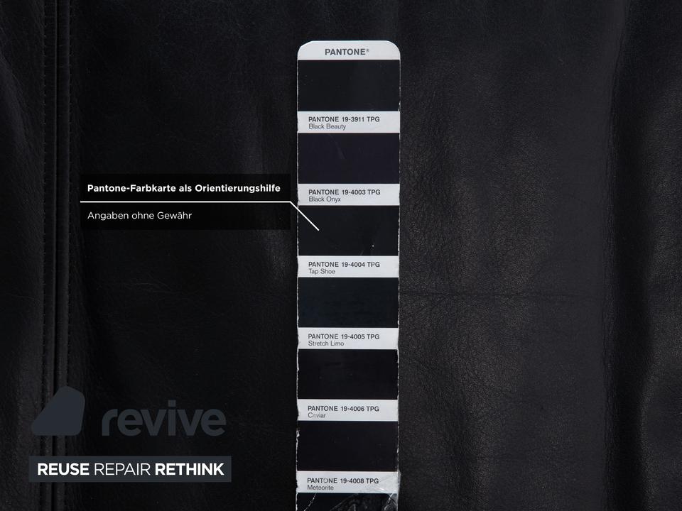 Rolf Benz 6500 Leder Zweisitzer Schwarz Sofa Couch manuelle – Bild 10