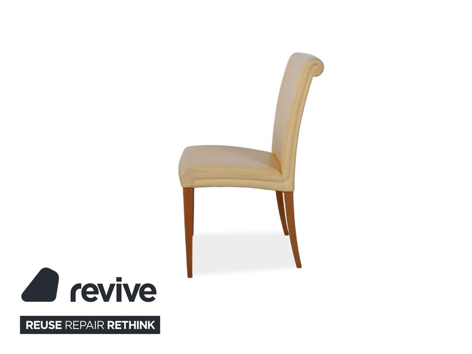 8er Garnitur Poltrona Frau Vittoria Leder Holz Gelb – Bild 11