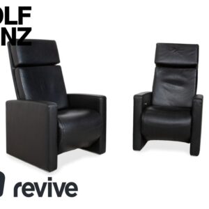Rolf Benz EGO Leder Sessel Schwarz manuelle Funktion Hochlehner
