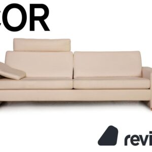 Cor Conseta Stoff Sofa Creme Dreisitzer Couch
