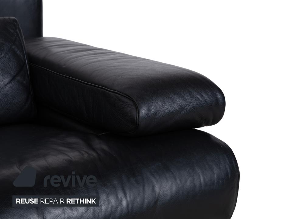 Rolf Benz 6500 Leder Zweisitzer Schwarz Sofa Couch manuelle – Bild 5
