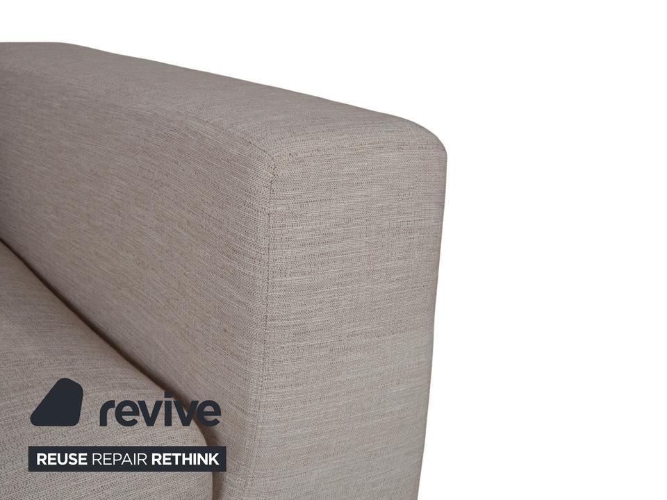 Sabe Italia Stoff Dreisitzer Creme Sofa Couch – Bild 3