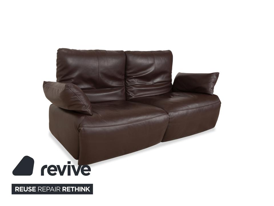 Koinor Easy Leder Zweisitzer Braun elektrische Funktion Sofa – Bild 4