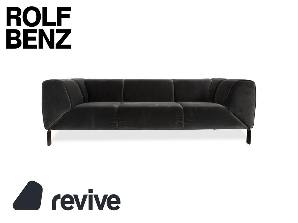 Rolf Benz 323 Stoff Dreisitzer Grau Sofa Couch