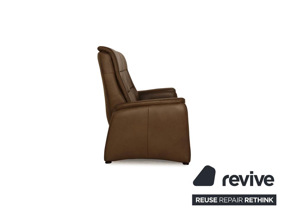 Hukla Leder Zweisitzer Braun – Bild 8