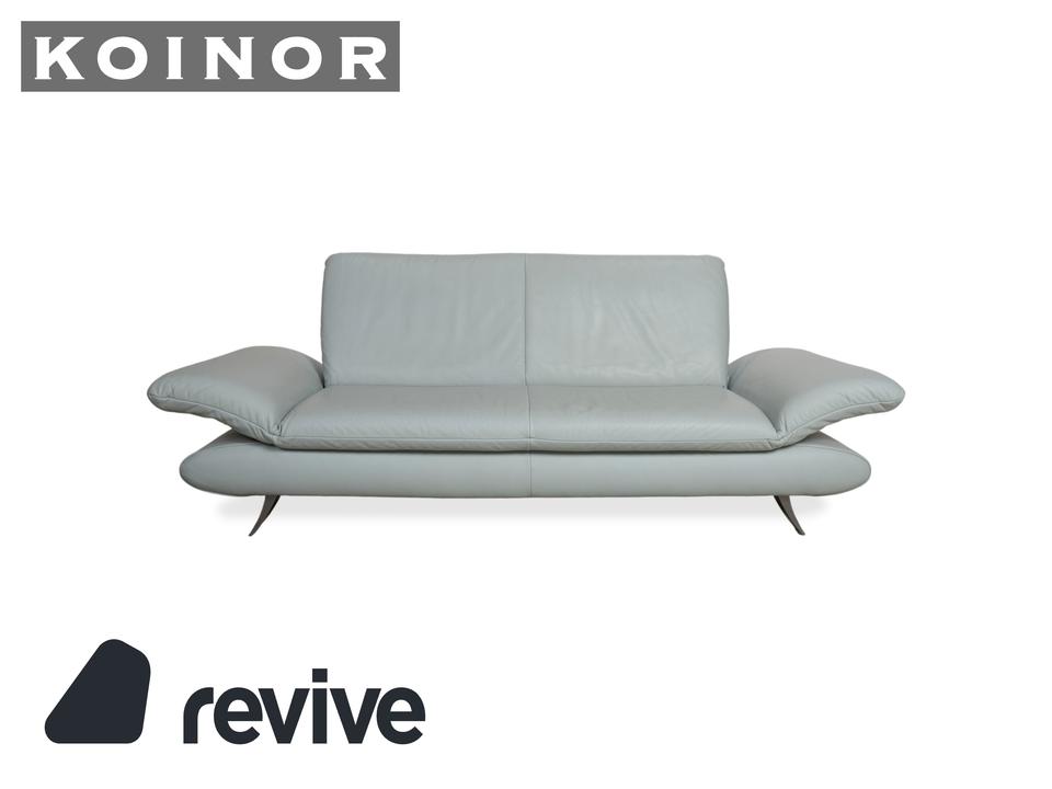 Koinor Rossini Leder Zweisitzer Blau Eisblau manuelle Funktion