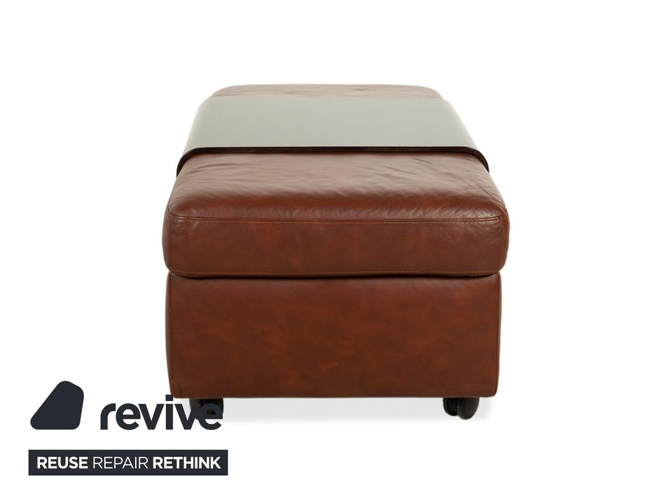 Stressless Arion Leder Holz Hocker Braun Rollen – Bild 11